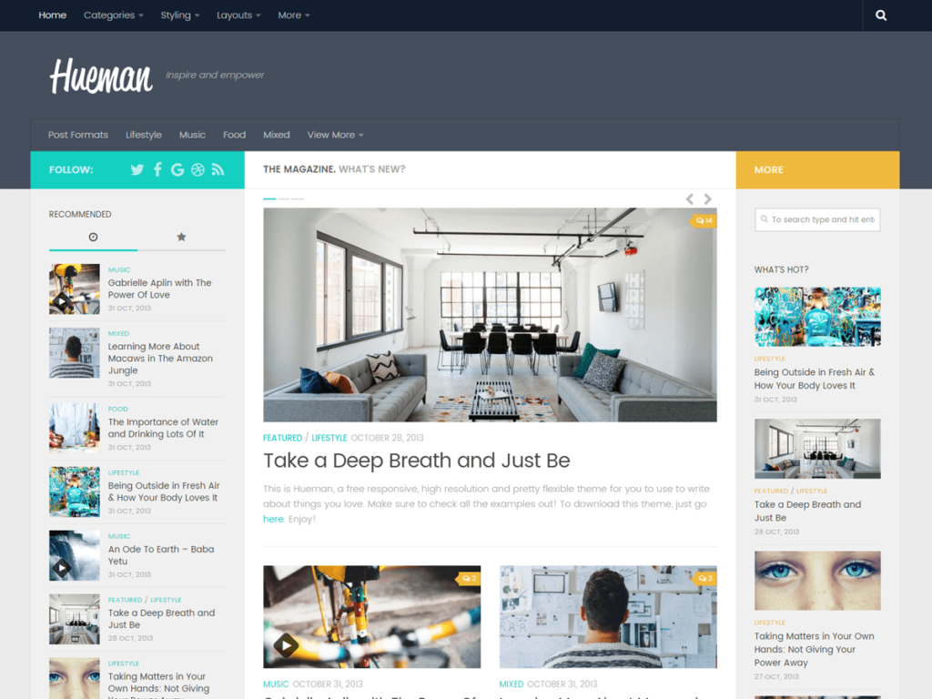 hueman wordpress template