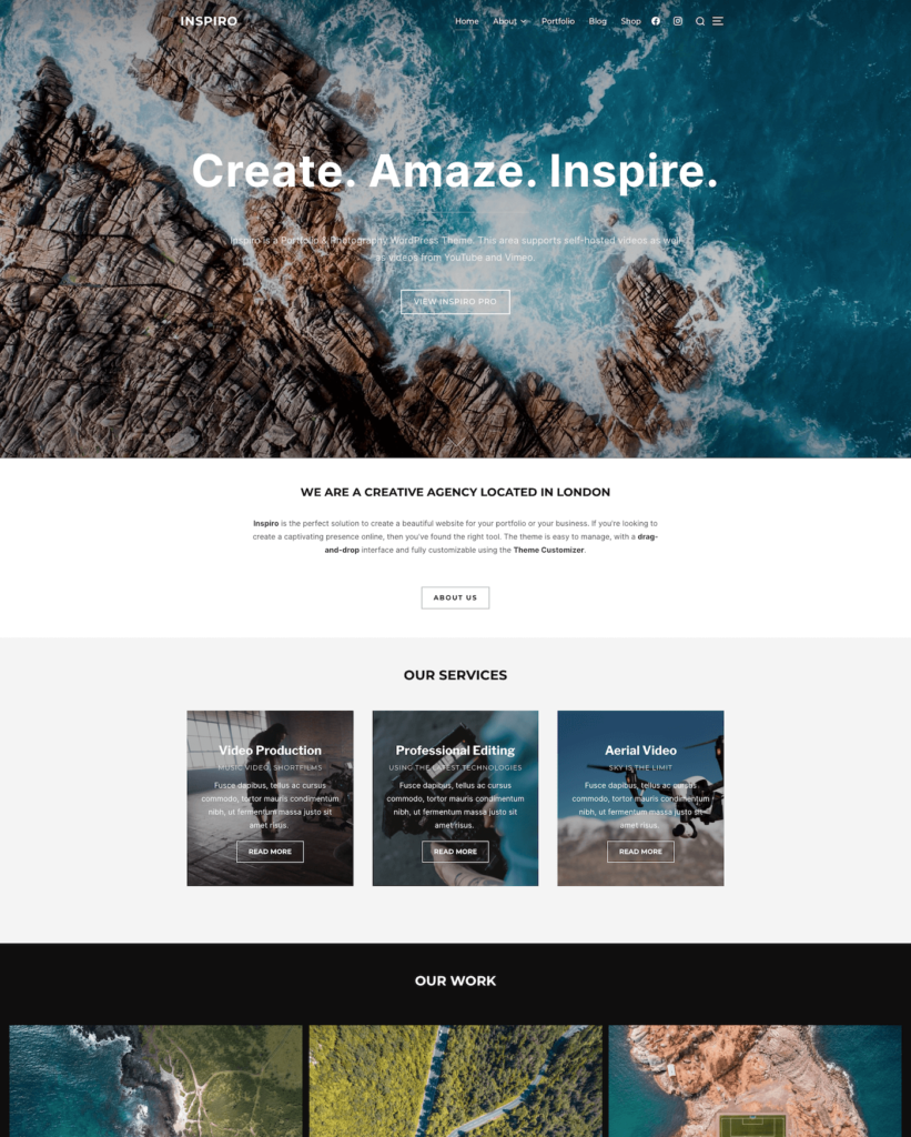 inspiro wordpress template