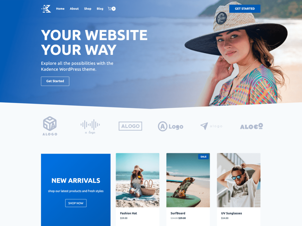 kadence wordpress template