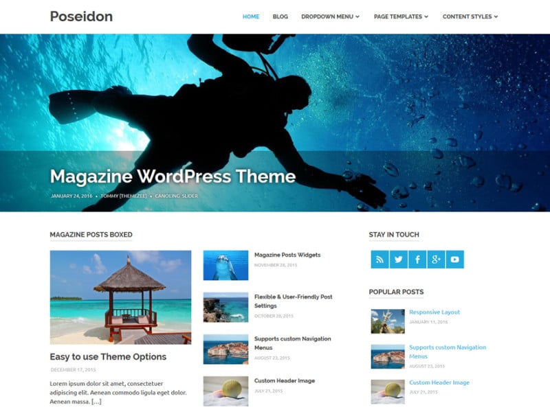 poseidon wordpress template