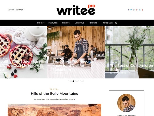 writee wordpress template