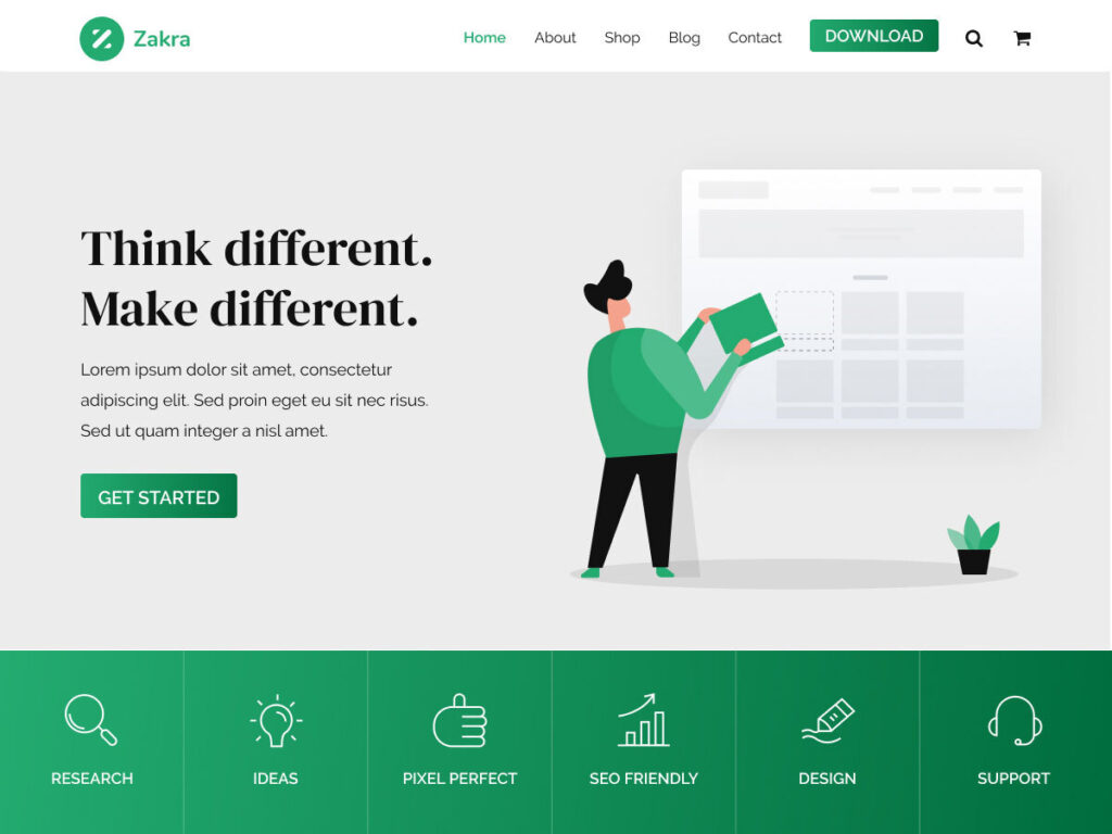 zakra wordpress template